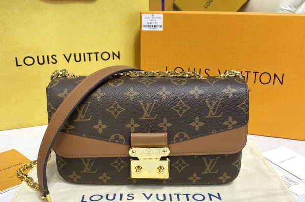 Replica Louis Vuitton M46127 LV Marceau chain handbag in Monogram Canvas