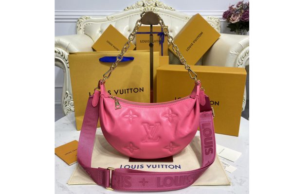 Replica Louis Vuitton M59915 LV Over The Moon Bag in Pink Quilted and embroidered smooth calf leather