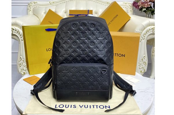 Replica Louis Vuitton M46109 LV Racer backpack in Black Monogram Shadow leather