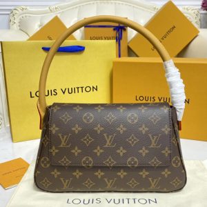 Replica Louis Vuitton M51147 LV Mini Looping Shoulder Bag in Monogram canvas