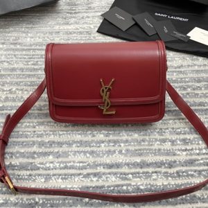 Replica Saint Laurent 634306 YSL SOLFERINO SMALL SATCHEL IN Natural Red Box Saint Laurent Leather