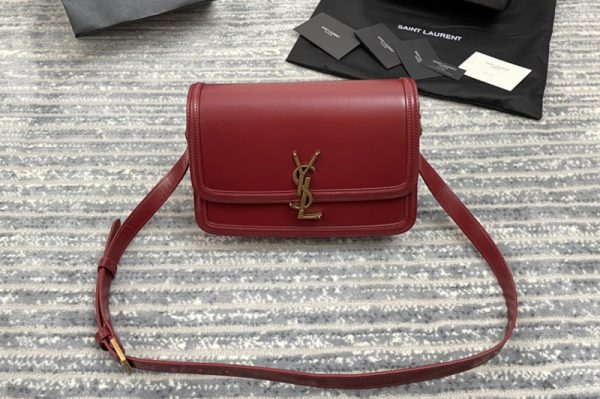 Replica Saint Laurent 634306 YSL SOLFERINO SMALL SATCHEL IN Natural Red Box Saint Laurent Leather