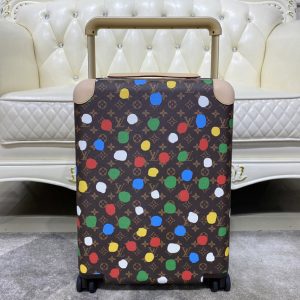 Replica Louis Vuitton M10118 LV x YK Horizon 55 trolley bag in Monogram coated canvas with 3D Painted Dots print