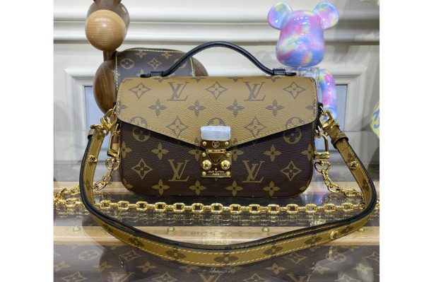 Replica Louis Vuitton M46279 LV Pochette Métis East West bag in Monogram Reverse canvas