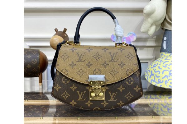 Replica Louis Vuitton M46548 LV Pochette Bag in Monogram Reverse coated canvas