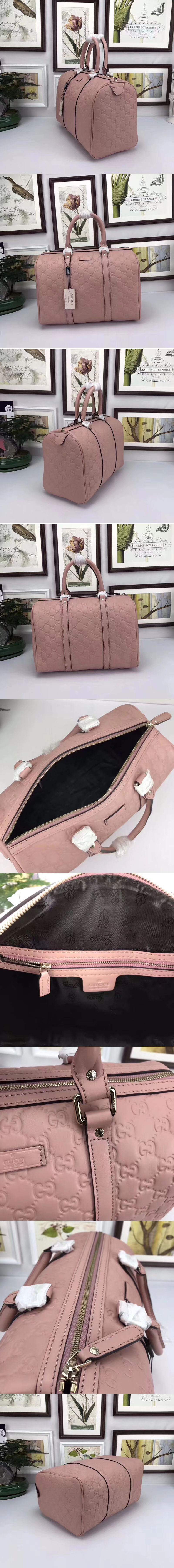 Replica Gucci 193603 Joy Boston Bag Signature Leather Pink