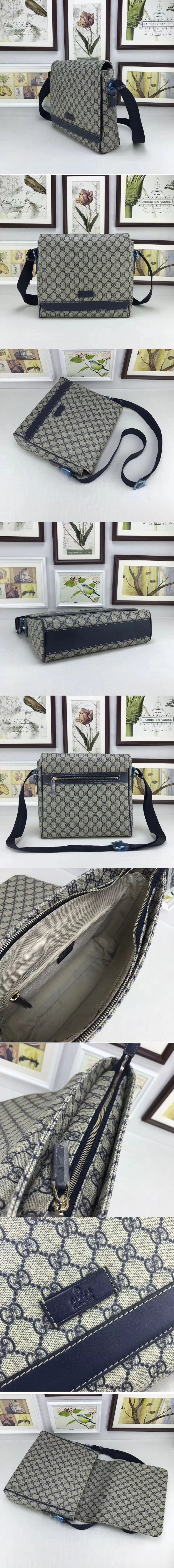 Replica Gucci 222284 GG Supreme Messenger Bag Blue