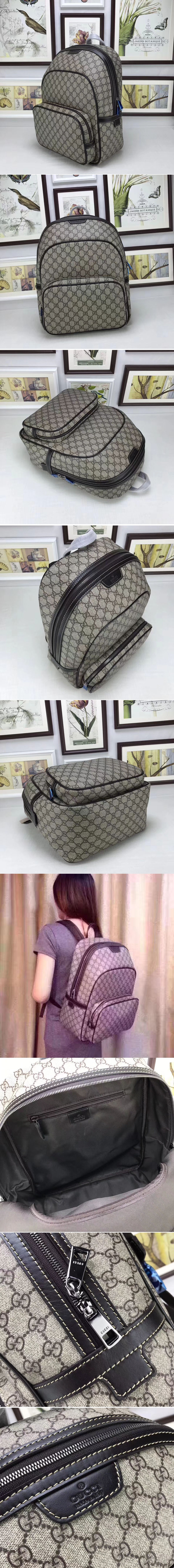 Replica Gucci 322069 Supreme Canvas Backpack Brown