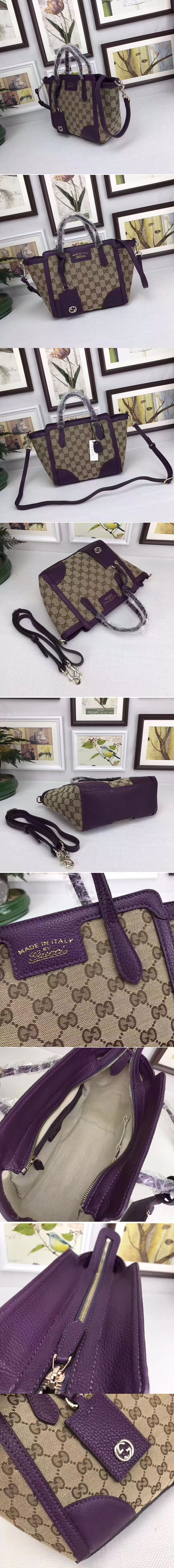 Replica Gucci 368827 Swing mini GG Canvas Top Handle Bags Purple