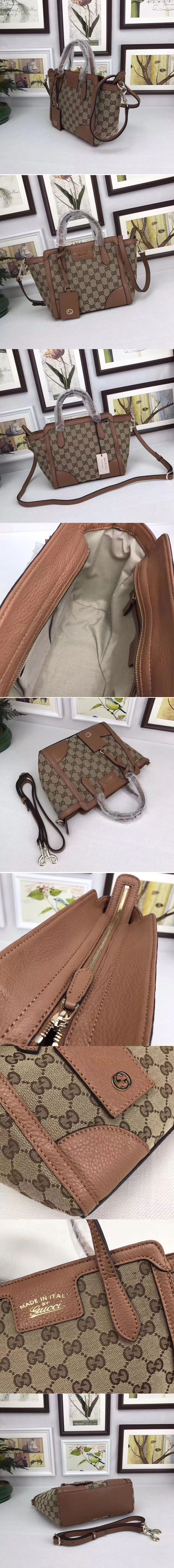 Replica Gucci 368827 Swing mini GG Canvas Top Handle Bags Brown