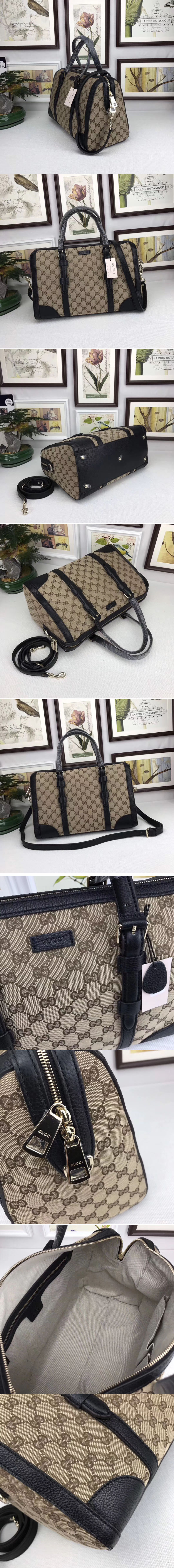 Replica Gucci 387600 GG classic top handle bags Black