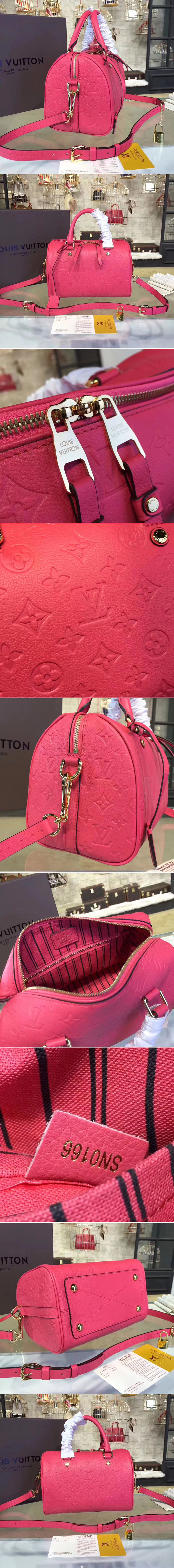 Replica Louis Vuitton M40763 Monogram Empreinte Speedy 25 Top Handle Bags Red