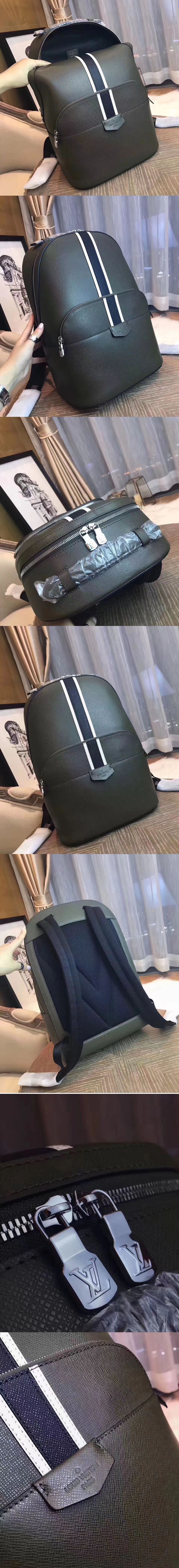 Replica Louis Vuitton M34407 Taiga Leather Anton Backpack 