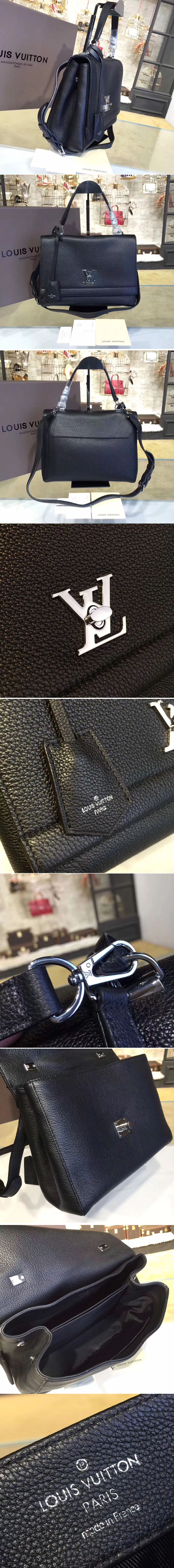 Replica Louis Vuitton M50250 lockme ii lockme calf leather Bags Black