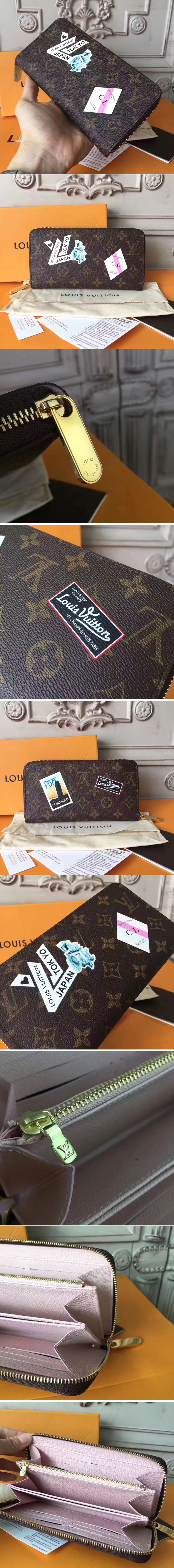 Replica Louis Vuitton M60017 Monogram Canvas Zippy Wallet with Print 