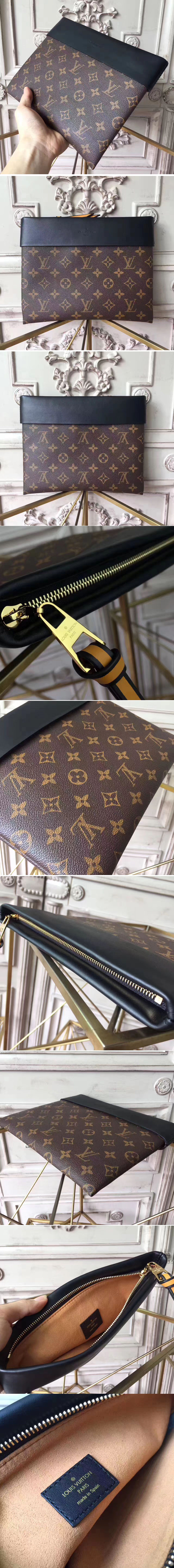 Replica Louis Vuitton M64034 Pochette Tuileries Monogram Canvas Black