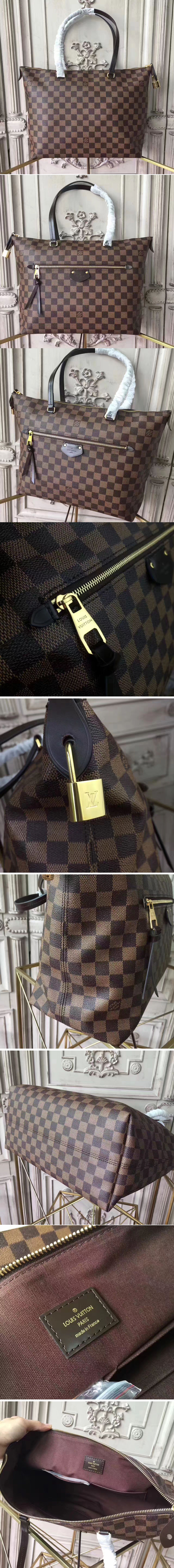 Replica Louis Vuitton N44040 Damier Ebene Canvas Iena MM Bags