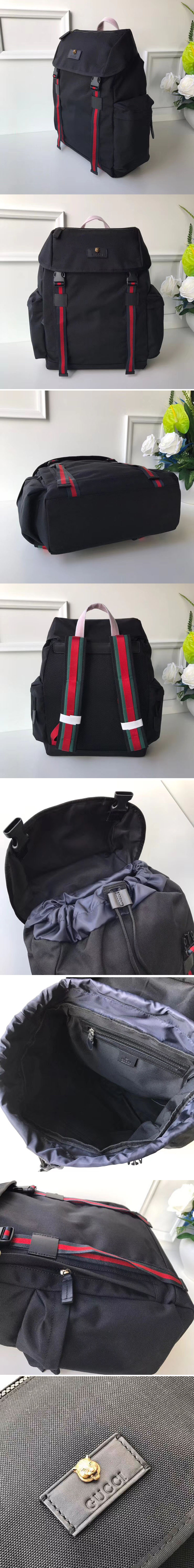 Replica Gucci 429037 Black Techno Canvas Techpack Backpacks