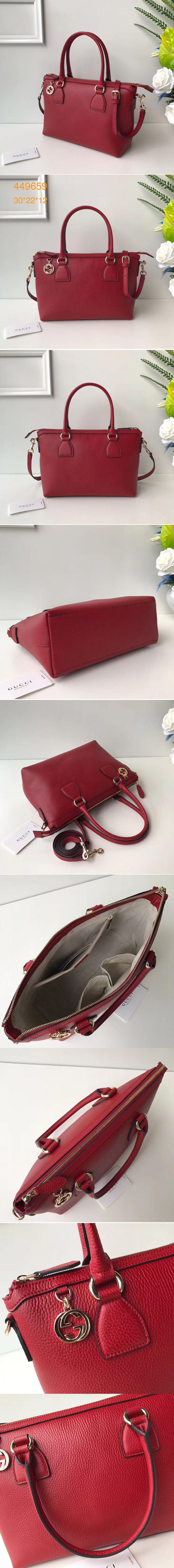 Replica Gucci 449659 2way tote bag bag lady leather Bags Red