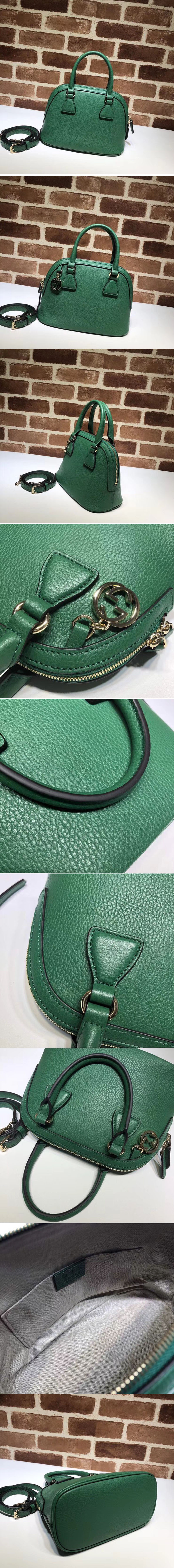 Replica Gucci Women's GG Charm Mini Dome Crossbody 449661 Green