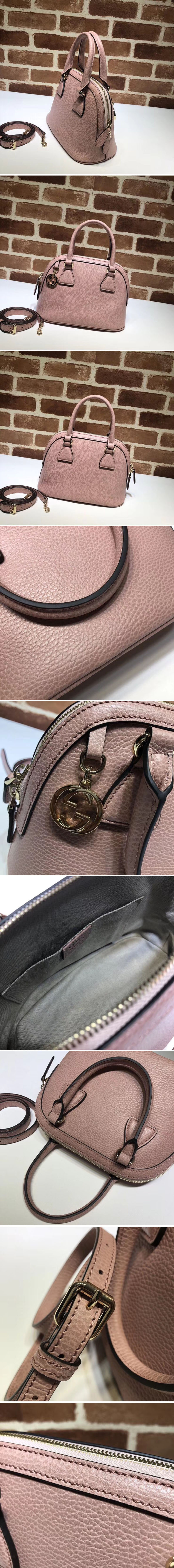 Replica Gucci Women's GG Charm Mini Dome Crossbody 449661 Pink