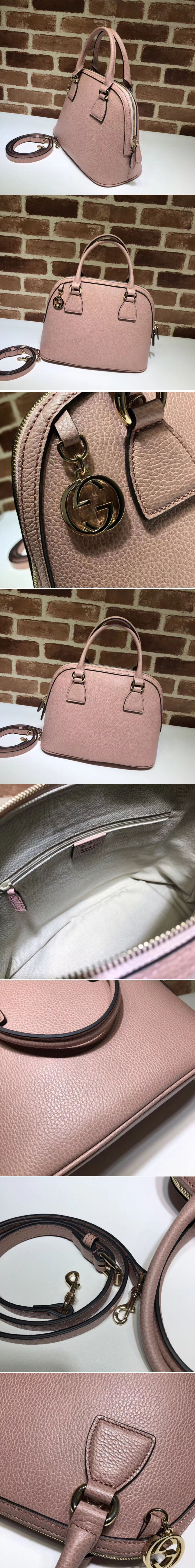 Replica Gucci 449662 GG Calf leather top quality tote bags Pink