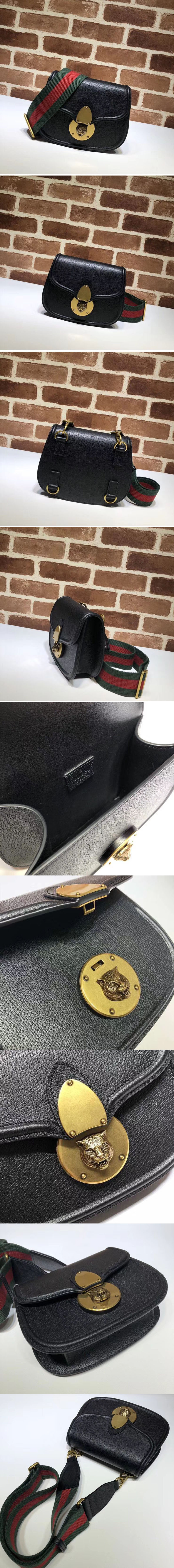 Replica Gucci Saddle bag 495663 Black