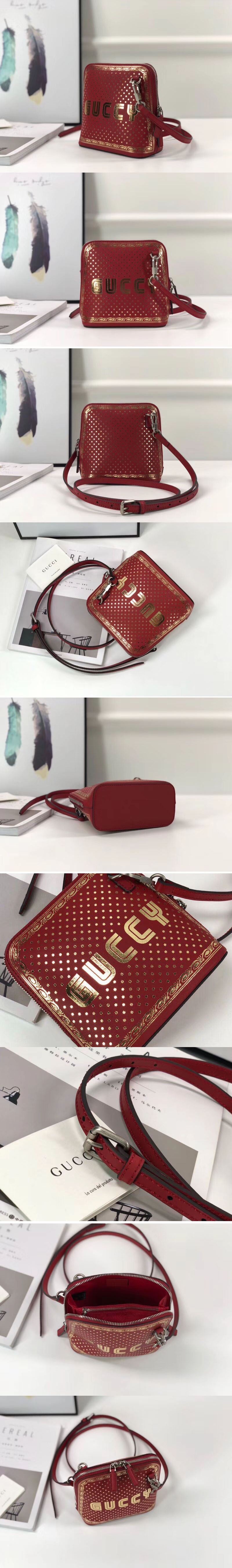 Replica Gucci 511189 Guccy Mini Shoulder Bag Red