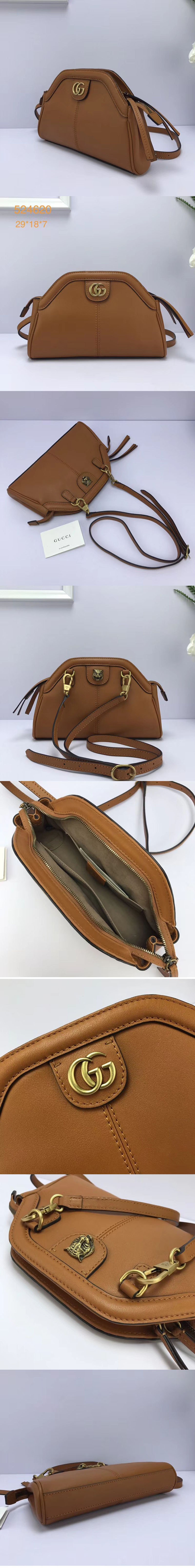 Replica Gucci RE BELLE small shoulder bag 524620 Brown