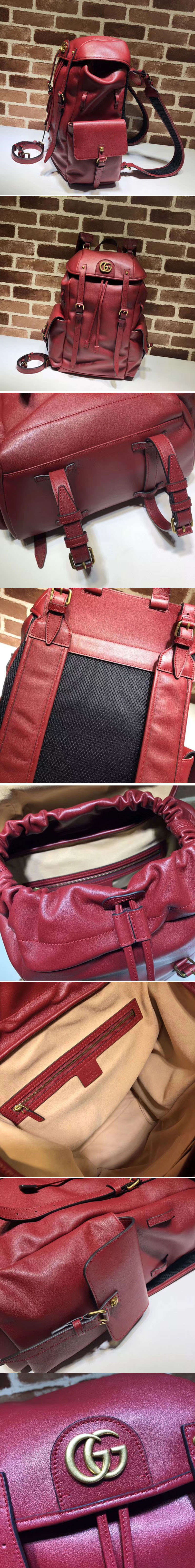 Replica Gucci 526908 RE(BELLE) leather backpack Red