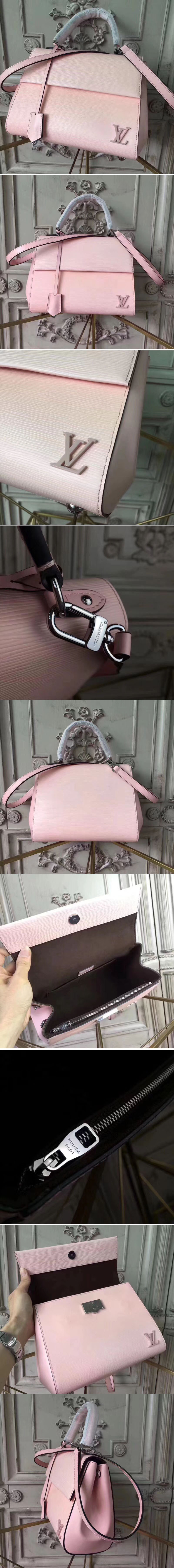 Replica Louis Vuitton M41334 LV Cluny MM Bags Epi Leather Pink