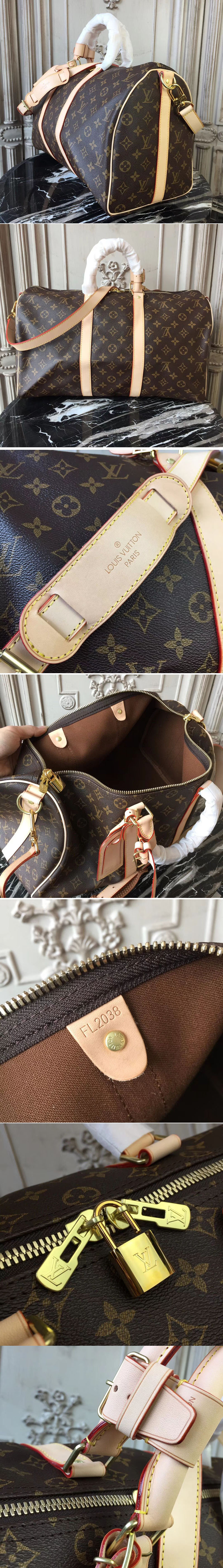 Replica Louis Vuitton M41418 Keepall Bandouliere 45 Monogram Canvas Travelling Bags