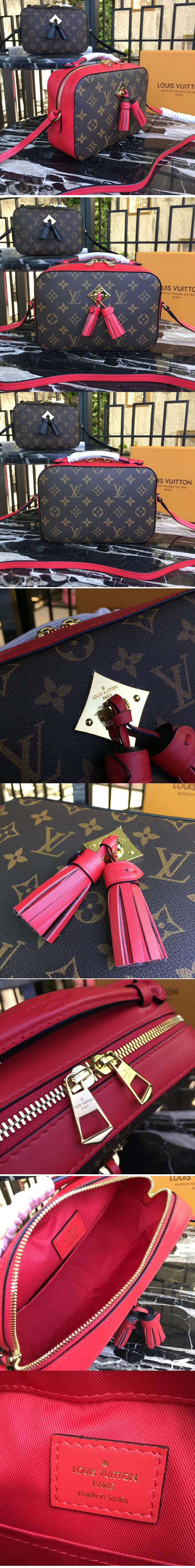 Replica Louis Vuitton M43556 LV Saintonge Bags Monogram Canvas Red