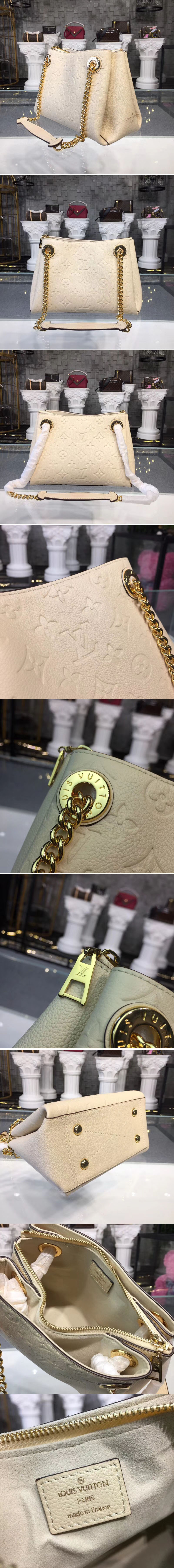 Replica Louis Vuitton M43877 LV Monogram Empreinte Surene BB Bags Creme