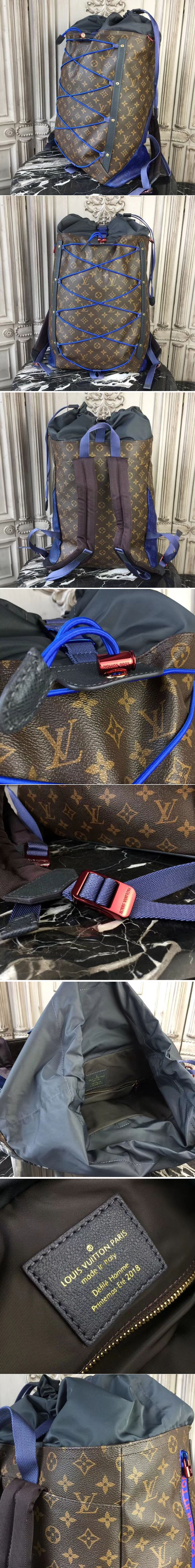 Replica Louis Vuitton M43834 Backpack 2 Monogram coated canvas Bags