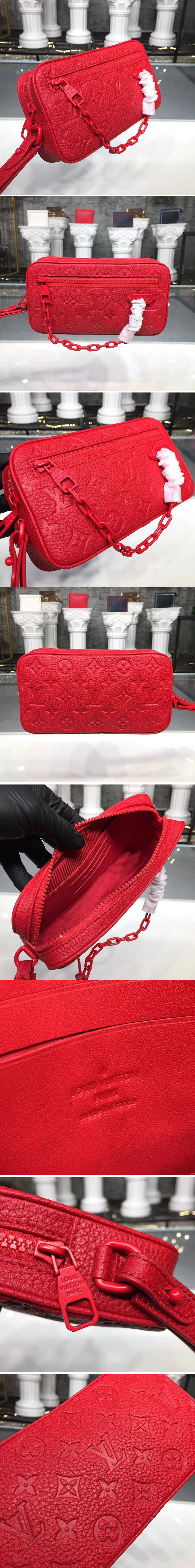 Replica Louis Vuitton M44458 LV Monogram Vernis Clutch Red