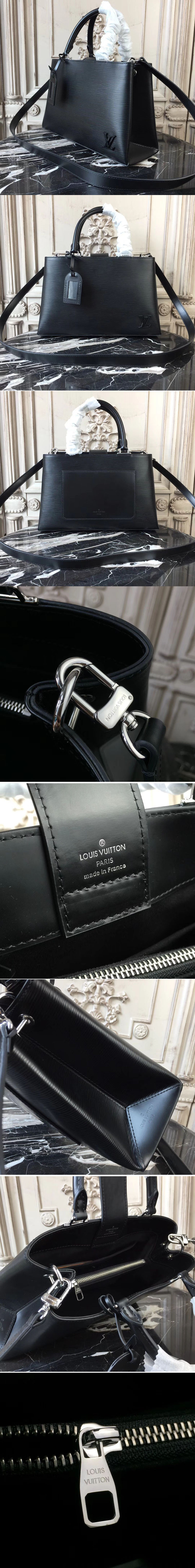 Replica Louis Vuitton M51334 Kleber PM Epi Leather Bags Black