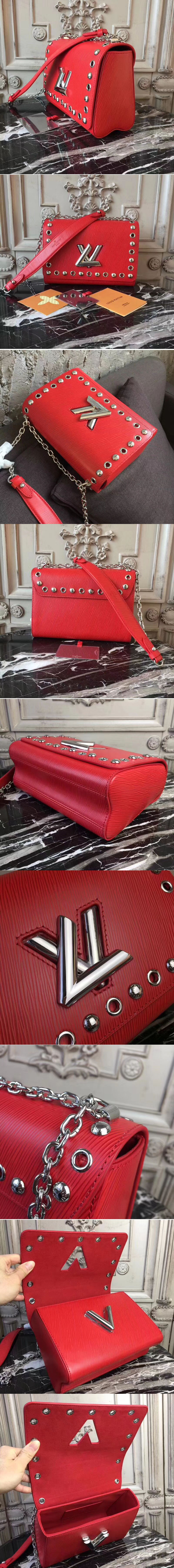 Replica Louis Vuitton M54269 Twist MM Epi Leather Bags Red