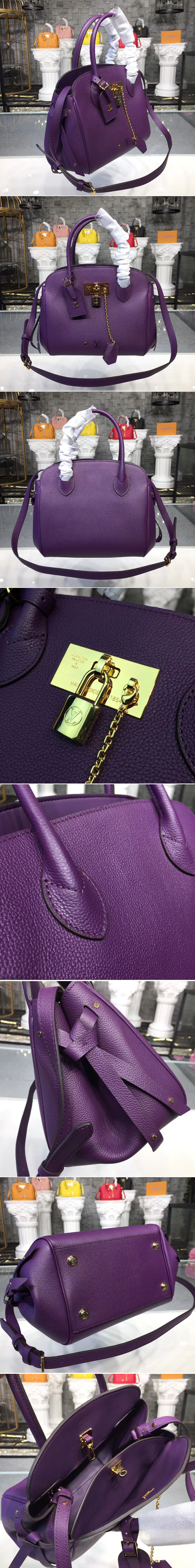 Replica Louis Vuitton M55027 LV Veau Nuage Leather Milla PM Bags Purple