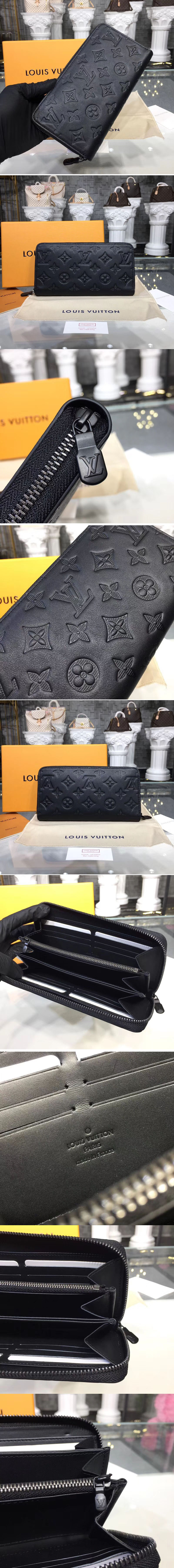 Replica Louis Vuitton M62902 LV Zippy Wallet Vertical Monogram Shadow Leather