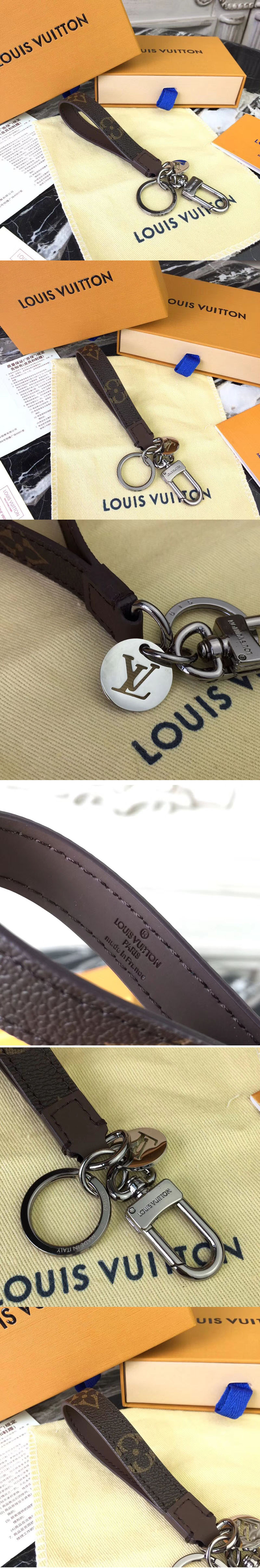 Replica Louis Vuitton M61950 LV Monogram Canvas Dragonne Bag Charm Key Holder