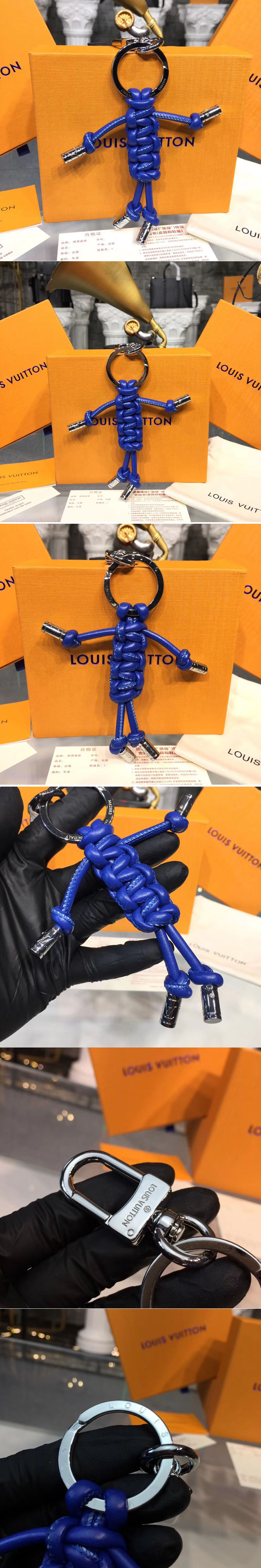 Replica Louis Vuitton M62884 LV MR Louis Bag Charm And Key Holder Blue