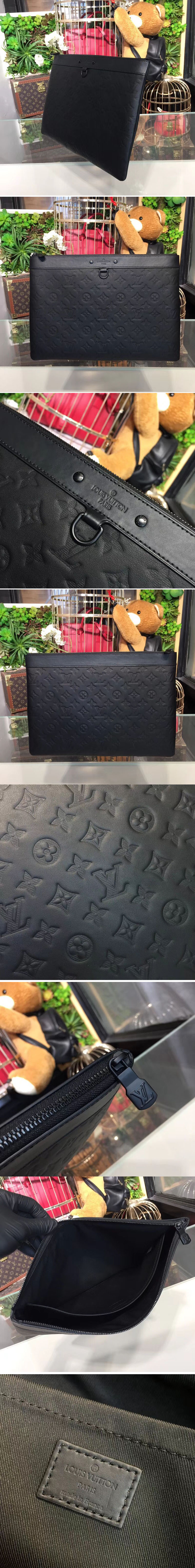 Replica Louis Vuitton M62903 Pochette Apollo Monogram Shadow Leather Pouch