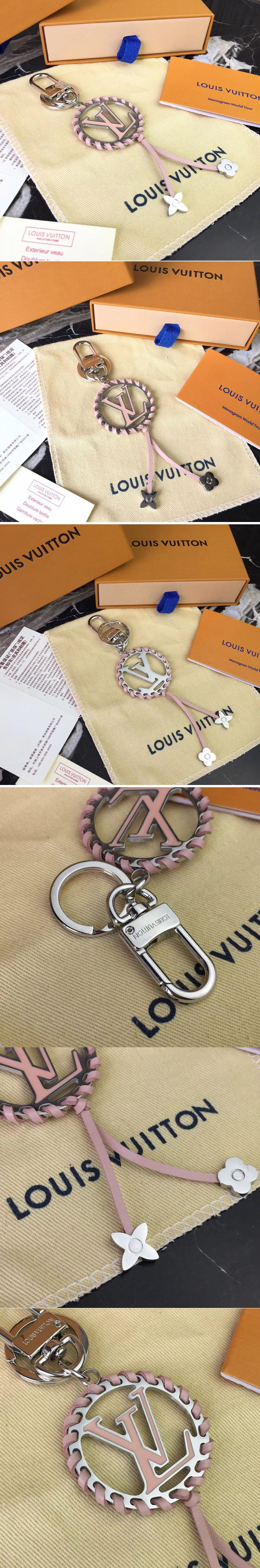 Replica Louis Vuitton M63081 LV Very Bag Charm and Key Holder Pink