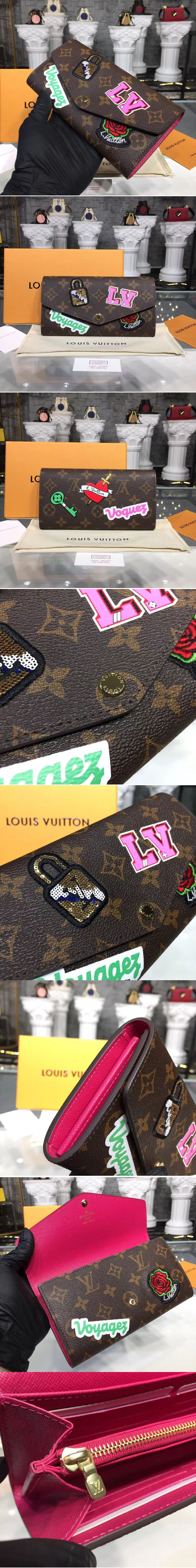 Replica Louis Vuitton M63318 LV Monogram Canvas Sarah Wallet