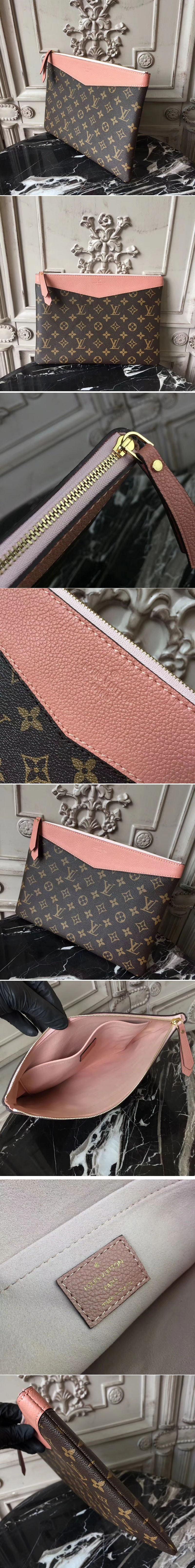 Replica Louis Vuitton M64590 Daily Pouch Monogram Canvas Bags Pink