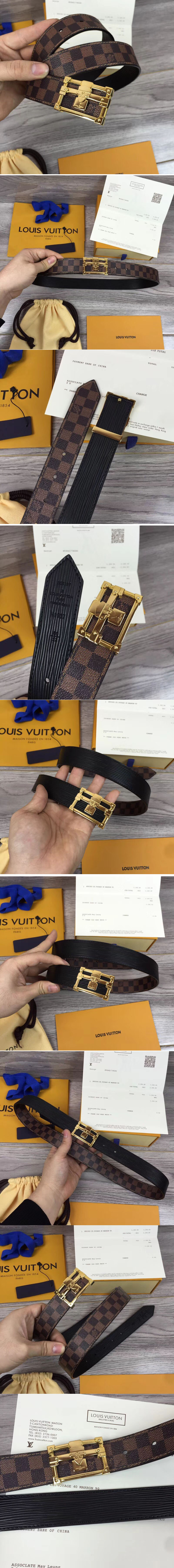 Replica Louis Vuitton M9937U LV Petite Malle 30mm Reversible Epi Leather Belts