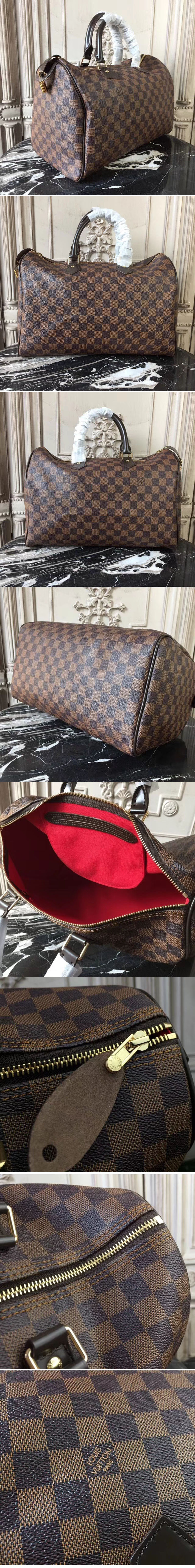 Replica Louis Vuitton N41363 Speedy 35 Damier Ebene Canvas Bags