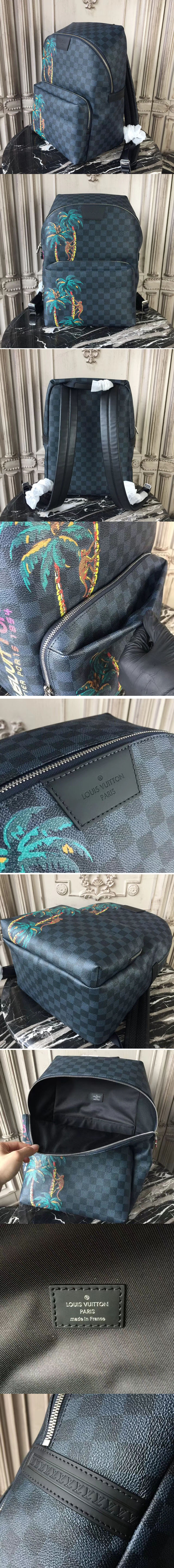 Replica Louis Vuitton N50003 Apollo Backpack Damier Cobalt Canvas Bags