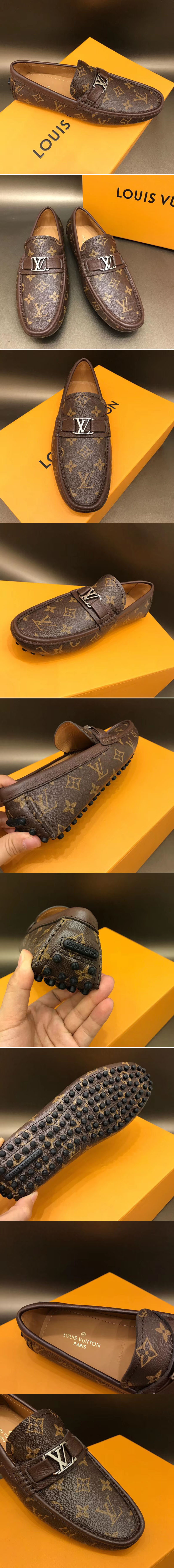 Replica Louis Vuitton LV Monte Carlo Moccasin Shoes Monogram Canvas